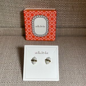 STELLA & DOT Stone Rebel Studs Rose Gold
